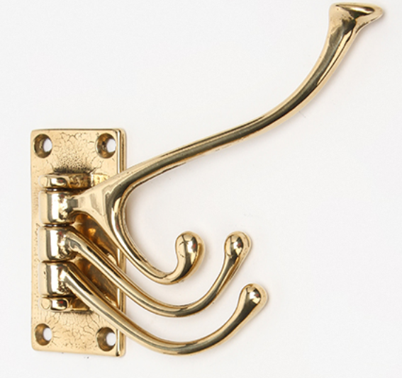 Крючок настенный для одежды "Верона" 7х14см (латунь, золото) Италия