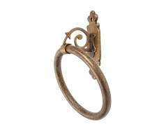 Настенная вешалка-кольцо для полотенец &quot;Витеро литтл&quot; d16см (латунь, антик) Италия