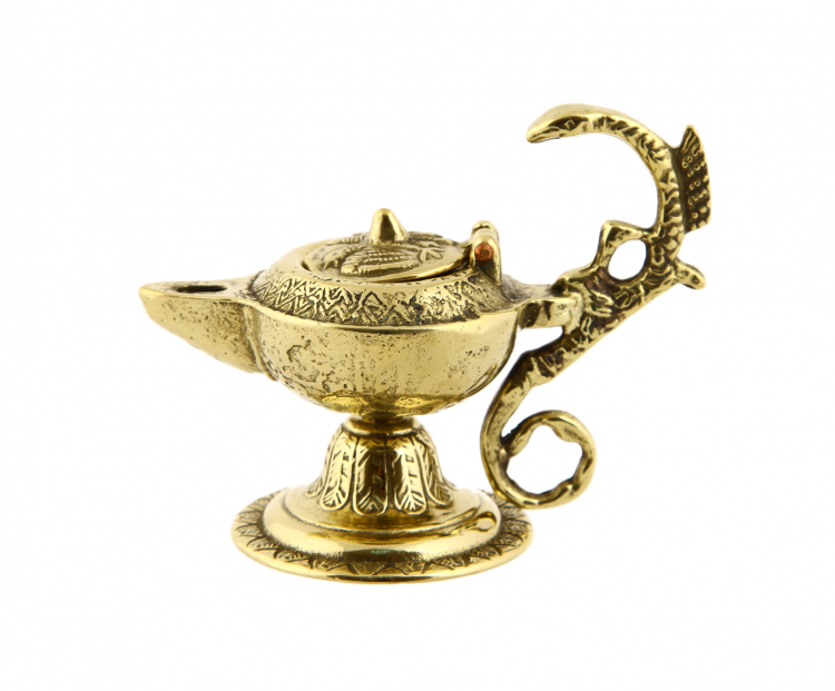 Светильник масляный "Лампа Алладина" 6х11см (латунь, золото) Италия