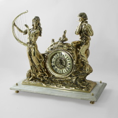 Часы каминные бронзовые &quot;Бродячие музыканты&quot; (Португалия)