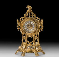 Часы каминные 35х22см (бронза, золото) Испания     