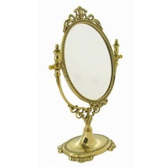Зеркало настольное ''Мечта'' h48х33см (латунь, золото) Италия