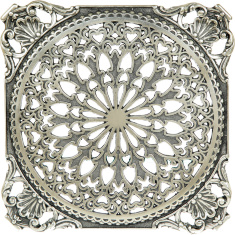 Подставка под горячее "Солерно" 23,5х23,5 (латунь, античное серебро) Италия