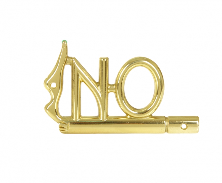 Табличка "Курение запрещено" 13х8см (латунь, золото) Италия