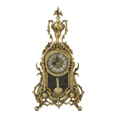 Часы каминные с маятником &quot;Инес&quot; 38х20х12см (бронза, золото) Португалия