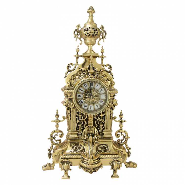 Часы каминные "Эмануэль" 55x30x13см (бронза, золото) Португалия