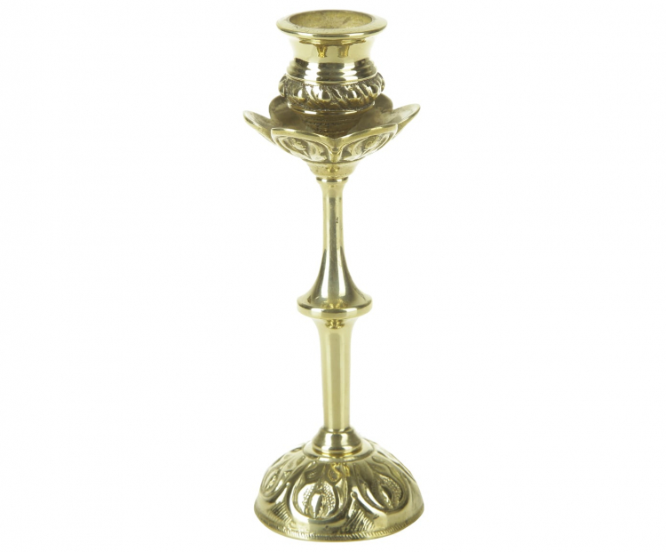 Подсвечник на 1 свечу "Флоренция" 16,5х5,5см (латунь, золото) Италия