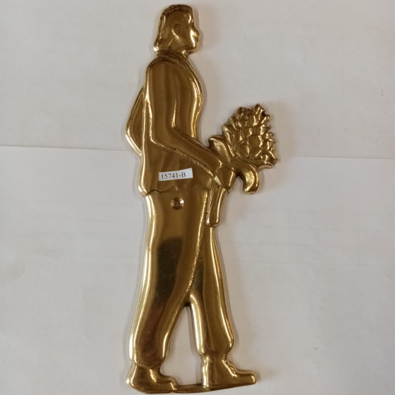 Табличка на дверь "Мужчина" 22х9см (латунь, золото) Италия
