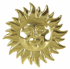 Настенное украшение "Солнышко" d22см (латунь, золото) Италия