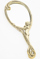 Зеркало ручное "Анна-Мария" 25х11см (латунь, золото) Италия