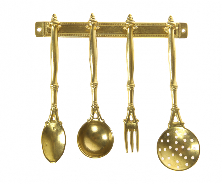 Аксессуары для кухни "Ретро mini" 17,5х17,5см (латунь, золото) Италия