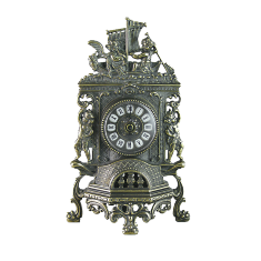 Часы каминные фасадные &quot;Амуры&quot; 40х24х13см (латунь, антик) Италия