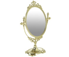 Зеркало настольное ''Мечта мини'' h27х17х8см (латунь, золото) Италия
